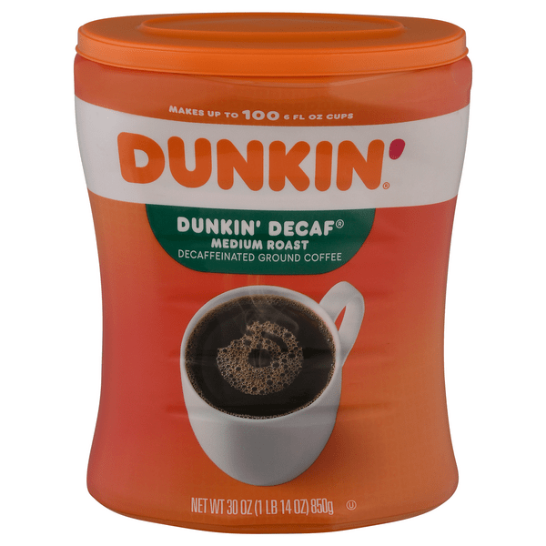 Save on Dunkin' Decaf Medium Roast Coffee (Ground) Order Online