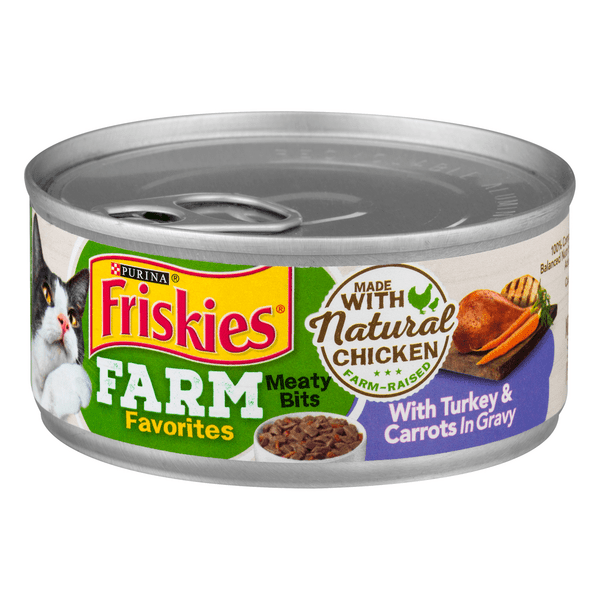 Save on Friskies Farm Favorites Meaty Bits Wet Cat Food Turkey