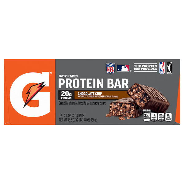 Save on Gatorade Protein Bar Chocolate Chip 12 ct Order Online