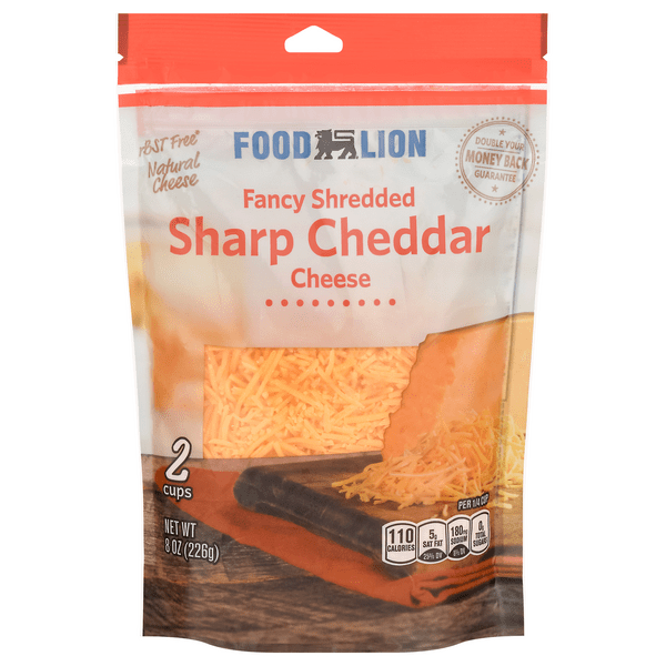 Save on Food Lion Cheddar Cheese Sharp Fancy Shredded Natural Order