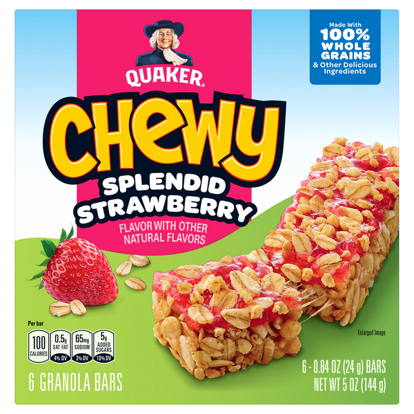Save on Quaker Chewy Fruity Fun Granola Bars Splendid Strawberry 6 ct Order Online Delivery