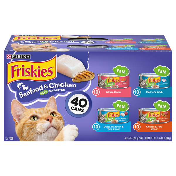 Save on Friskies Seafood & Chicken Pate Favorites Wet Cat Food Variety Pack 40ct Order Online