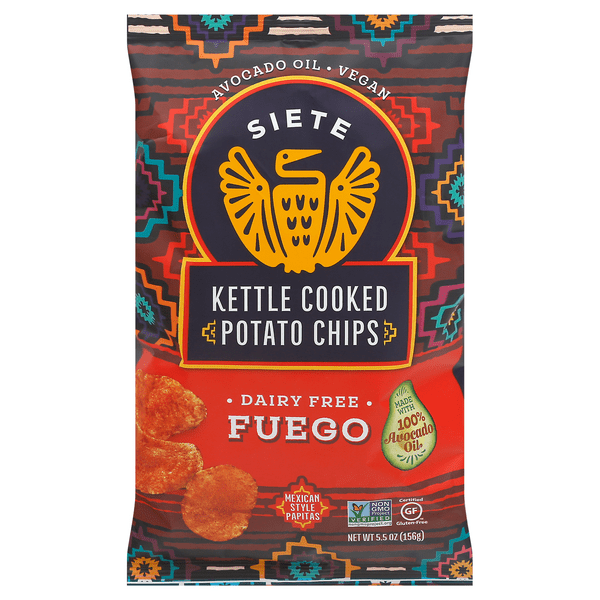 Save on Siete Kettle Cooked Potato Chips Fuego Dairy & Gluten Free