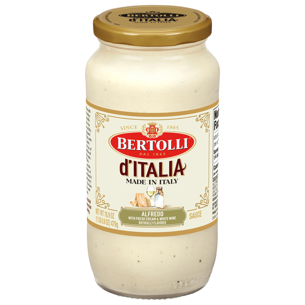 Save on Bertolli d'Italia Alfredo Pasta Sauce with White Wine Order