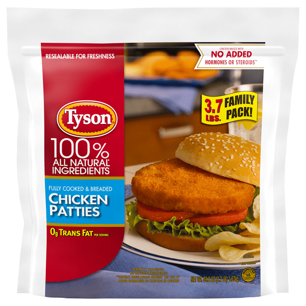 Save on Tyson Breaded Chicken Patties Family Pack Fully Cooked Order