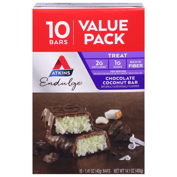 Save on Atkins Endulge Treat Chocolate Coconut Bar Low Carb Value Pack