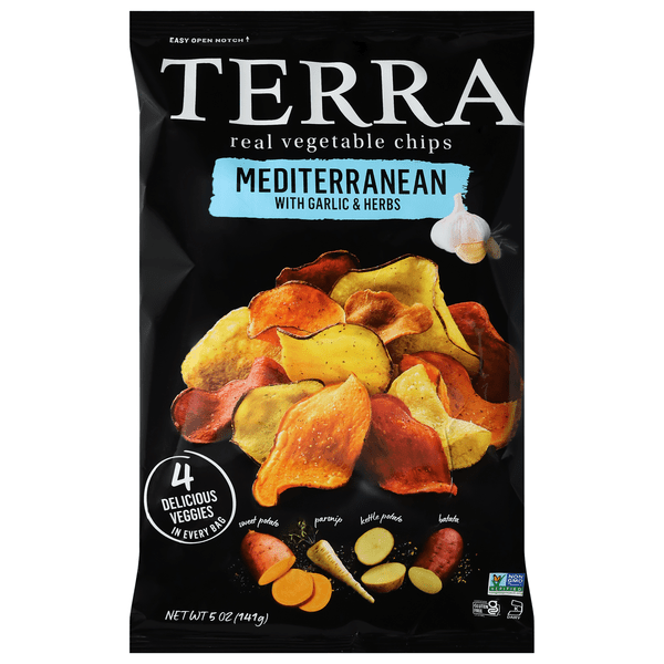Save on Terra Real Vegetable Chips Mediterranean with Garlic Herbs