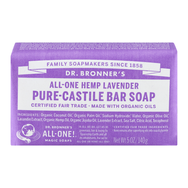Save on Dr. Bronner's Magic Soaps Pure Castile Bar Soap Hemp Lavender