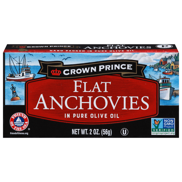 Save on Crown Prince Flat Anchovies in Pure Olive Oil Order Online