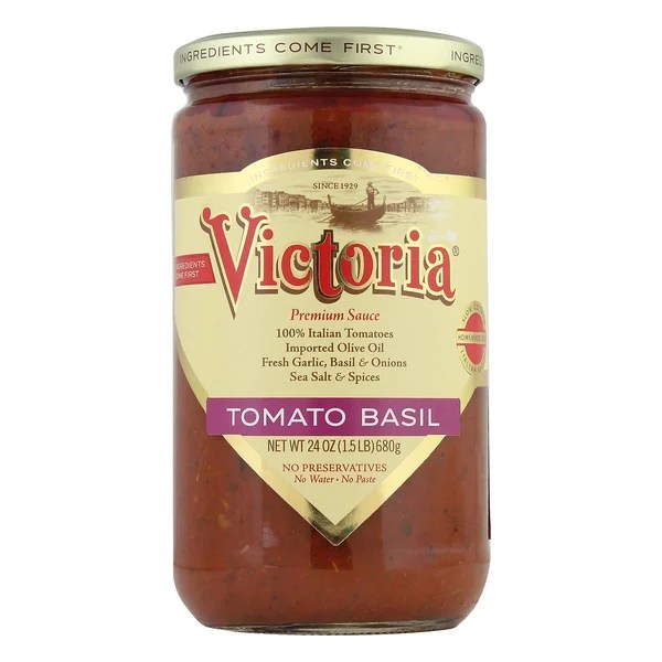 Save on Victoria Pasta Sauce Tomato Basil All Natural Order Online
