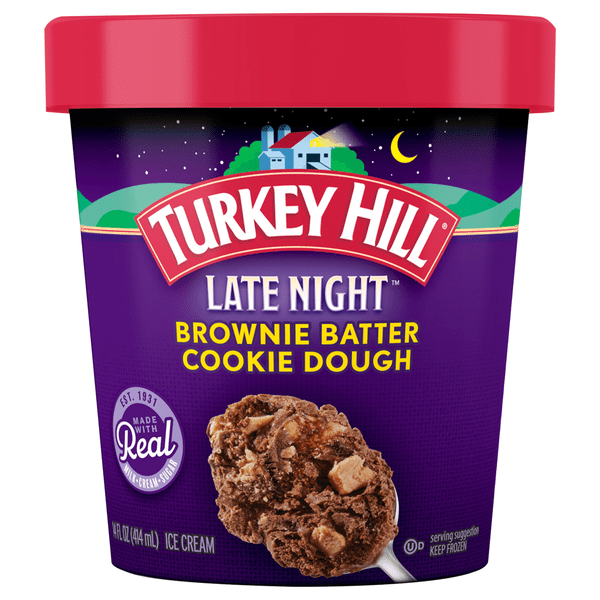 Save on Turkey Hill Late Night Brownie Batter Cookie Dough Ice Cream