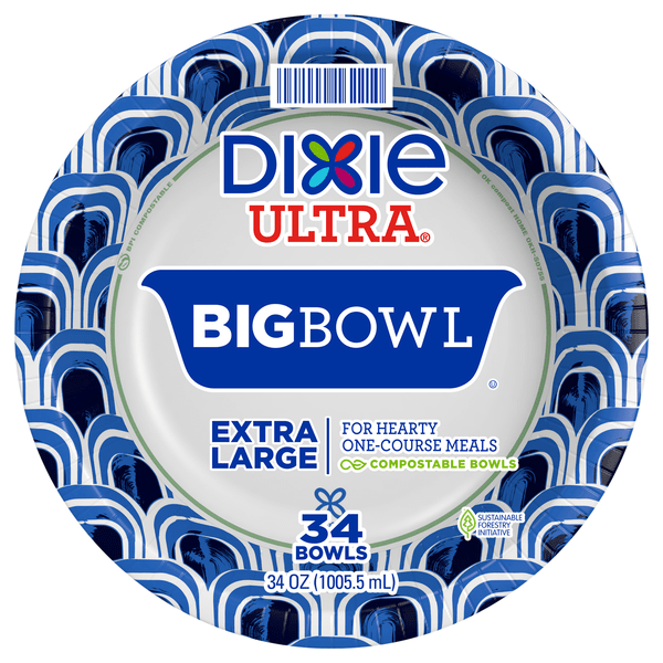 Save on Dixie Ultra Big Bowl Extra Large Bowls 34 oz Order Online Delivery GIANT