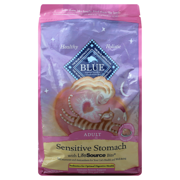 Save on Blue Buffalo Dry Cat Food Adult Sensitive Stomach