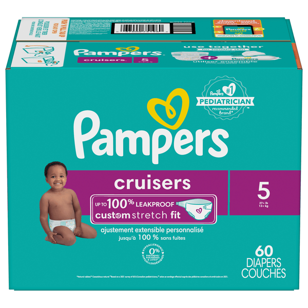Save on Pampers Cruisers Size 5 Baby Diapers 27+ lb Order Online Delivery Giant