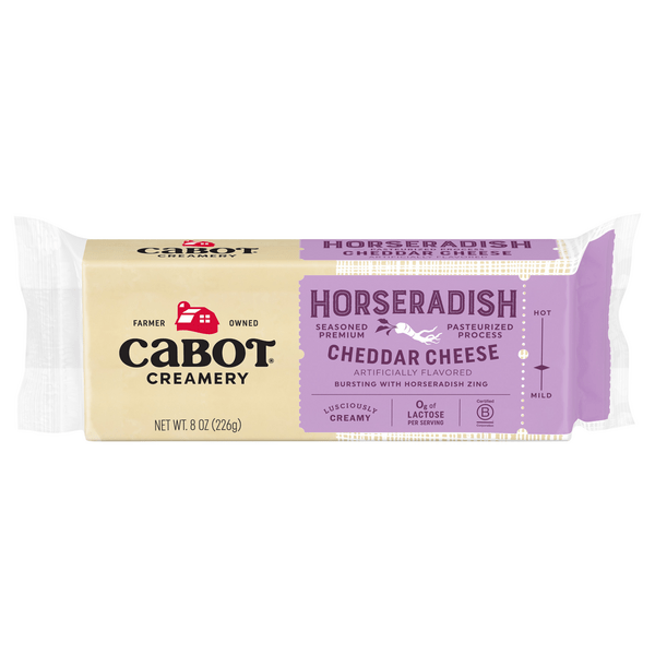 Save on Cabot Horseradish White Cheddar Cheese Block Order Online