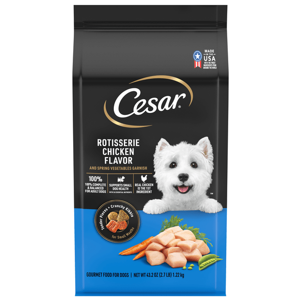 Save on CESAR Rotisserie Chicken & Spring Vegetables Small Breed Dry