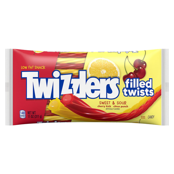 Save on Twizzlers Filled Twists Licorice Candy Sweet & Sour Order