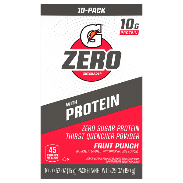 Save on Gatorade Zero Sugar Protein Thirst Quencher Powder Fruit Punch
