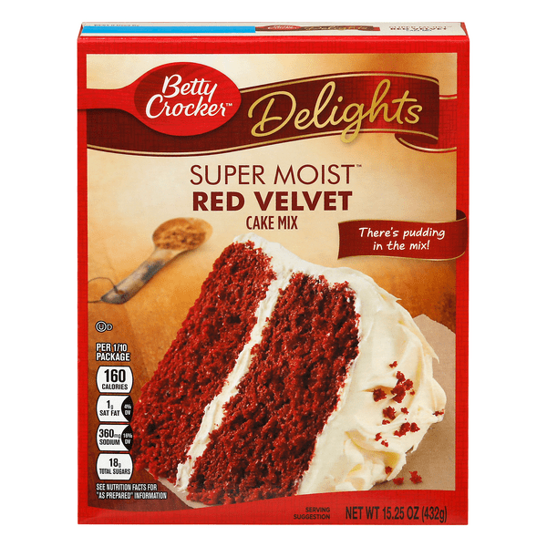 Save on Betty Crocker Delights Super Moist Cake Mix Red Velvet Order