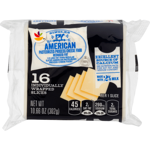 Save on Stop & Shop American Cheese Food White 2 Milk Reduced Fat Singles 16 ct Order Online