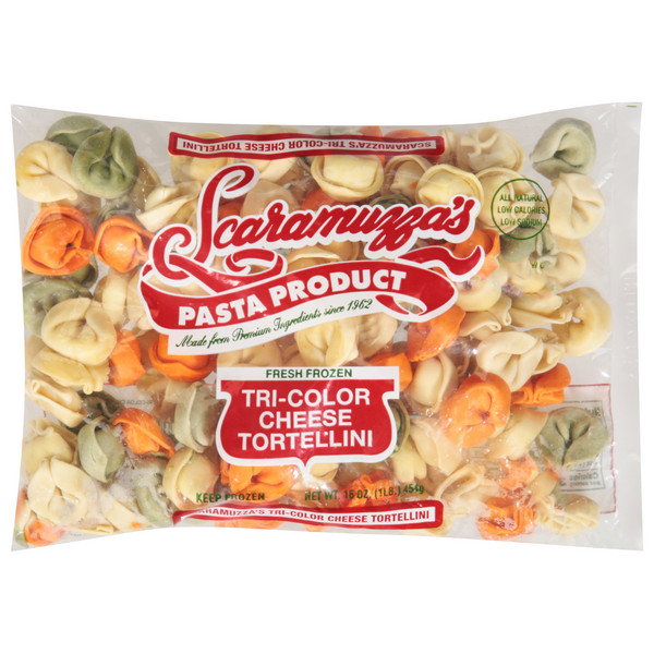 Save on Scaramuzza's TriColor Cheese Tortellini Pasta Frozen Order