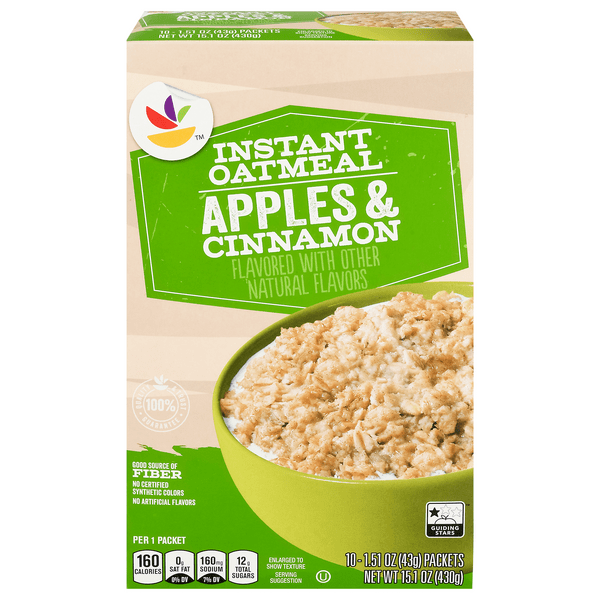 Save on Giant Instant Oatmeal Apples & Cinnamon 10 ct Order Online
