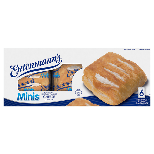 Save on Entenmann's Snack Cake Cheese Danish Minis 6 ct Order Online