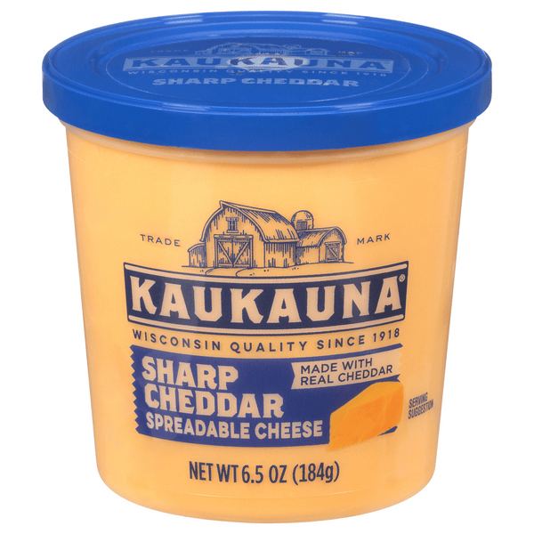 Save on Kaukauna Spreadable Cheddar Cheese Sharp Order Online Delivery Stop & Shop
