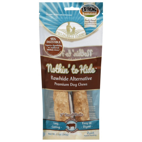 Save on Fieldcrest Farms Nothin to Hide Dog Chews Small Rolls Beef 2