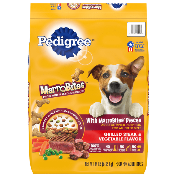 Save on Pedigree MarroBites Grilled Steak & Vegetable Flavor Adult Dry