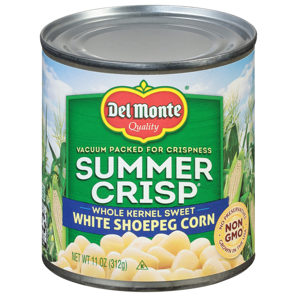 Save on Del Monte Summer Crisp Whole Kernel Sweet White Shoepeg Corn