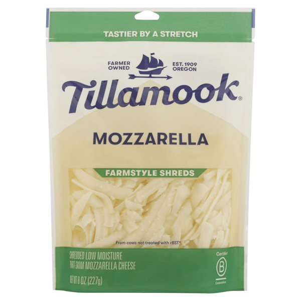 Save on Tillamook Mozzarella Cheese Shredded Farmstyle Order Online