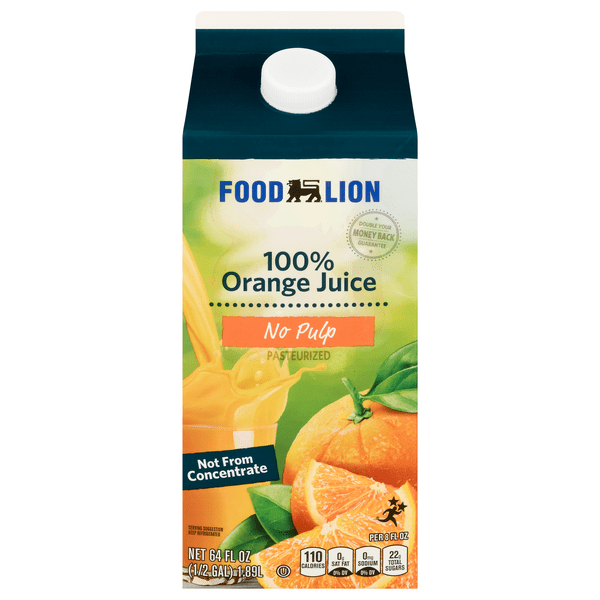 Save on Food Lion 100 Orange Juice No Pulp Order Online Delivery Food Lion