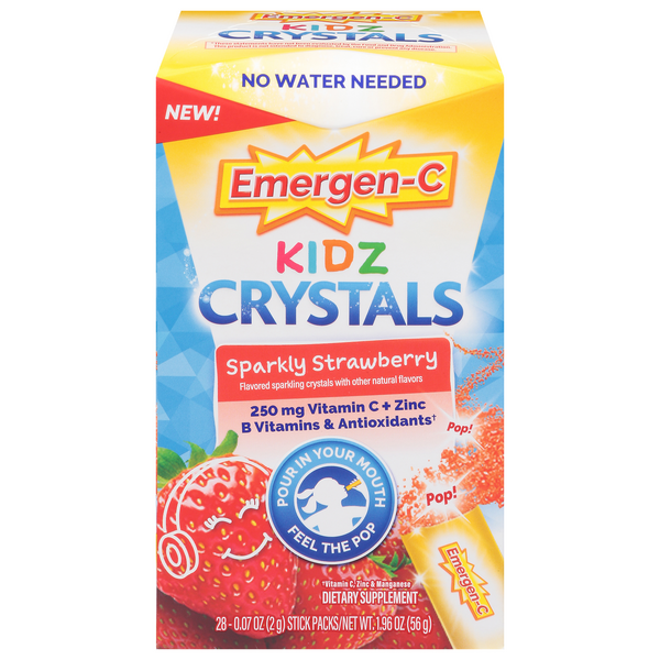 Save on EmergenC Kids Crystals Vitamin C + Zinc Supplement Sparkly