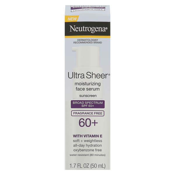 Save on Neutrogena Ultra Sheer Moisturizing Face Serum Sunscreen SPF 60