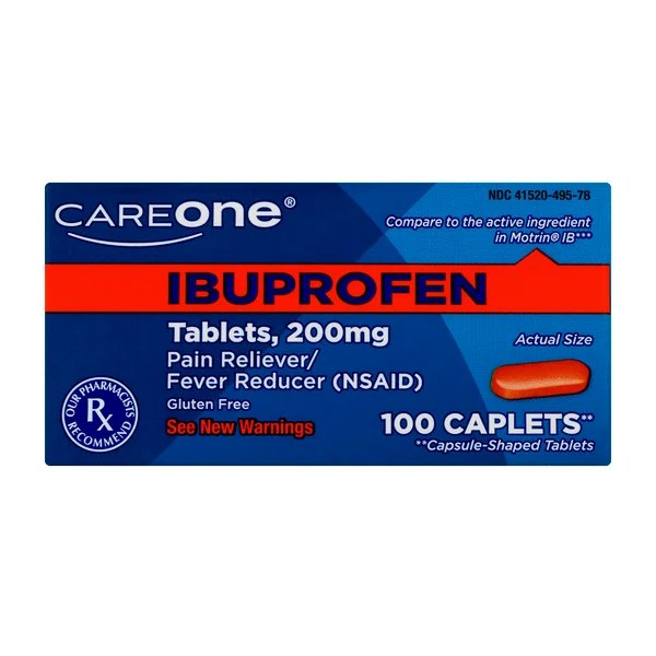 Save on CareOne Ibuprofen Pain Relief 200 mg Tablets Gluten Free Order