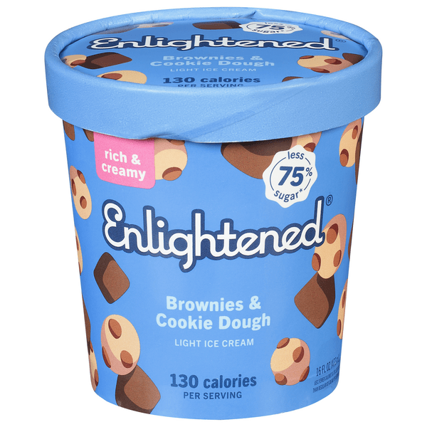 Save on Enlightened Light Ice Cream Brownies & Cookie Dough Order