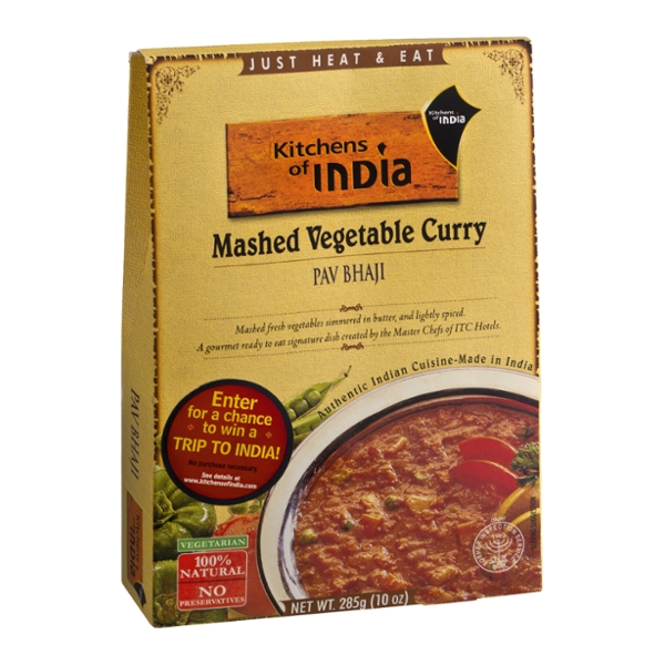 Save on Kitchens of India Entree Pav Bhaji Mashed Vegetable Curry