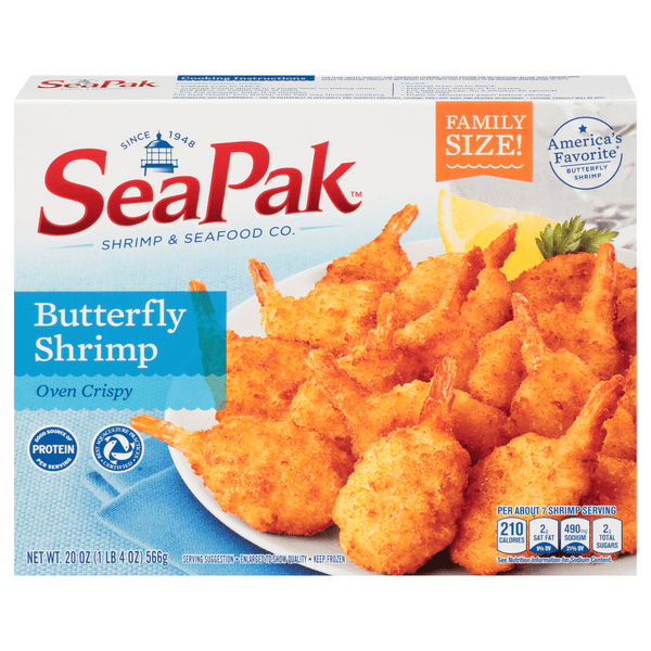 Save on SeaPak Breaded Oven Crispy Butterfly Shrimp Family Size Frozen