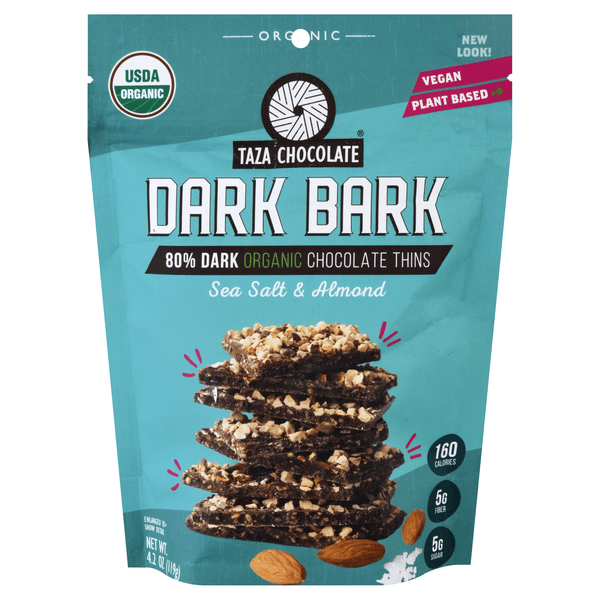 Save on Taza Chocolate Dark Bark Sea Salt & Almond Chocolate Organic