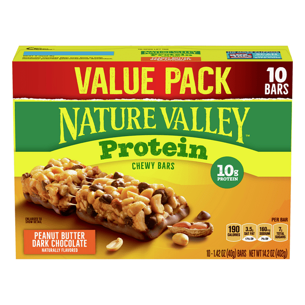 Save on Nature Valley Protein Chewy Bars Peanut Butter Dark Chocolate