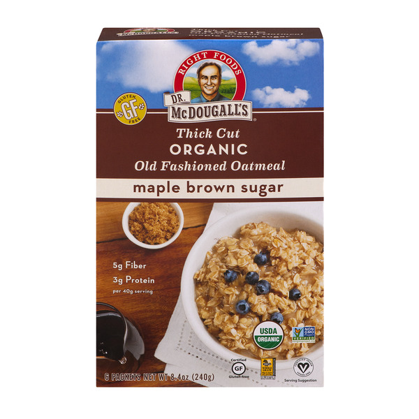 Save on Dr. McDougall's Thick Cut Organic Old Fashioned Oatmeal Maple
