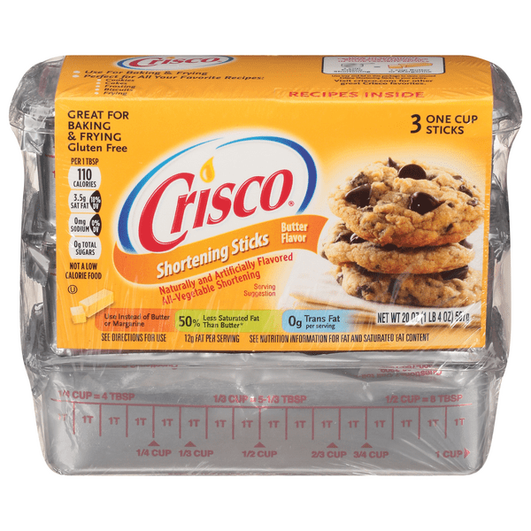 Save on Crisco AllVegetable Shortening Baking Sticks Butter Flavor 3