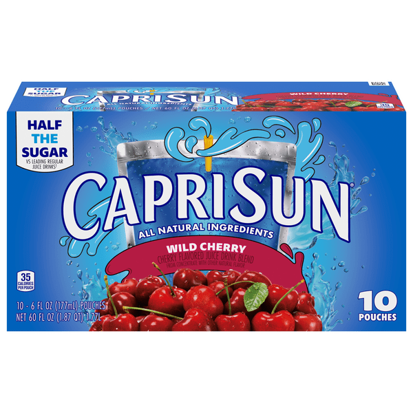 Save on Capri Sun Juice Drink Pouches Wild Cherry All Natural 10 pk