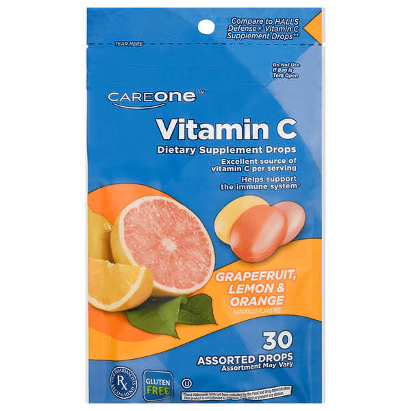 Save on CareOne Vitamin C Drops Grapefruit Orange & Lemon Order Online