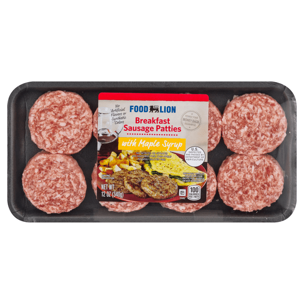 Save on Food Lion Breakfast Sausage Patties with Maple Syrup Order