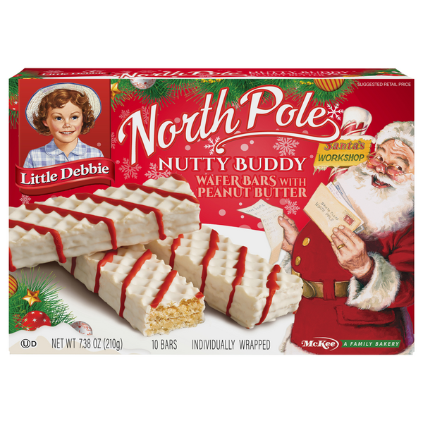 Save on Little Debbie Nutty Bars Wafers with Peanut Butter Holiday 10