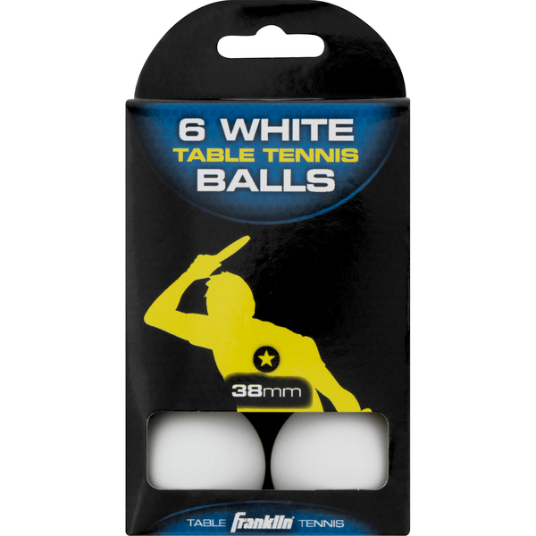 Save on Franklin Table Tennis Balls White 38mm 6 ct Order Online Delivery Stop & Shop