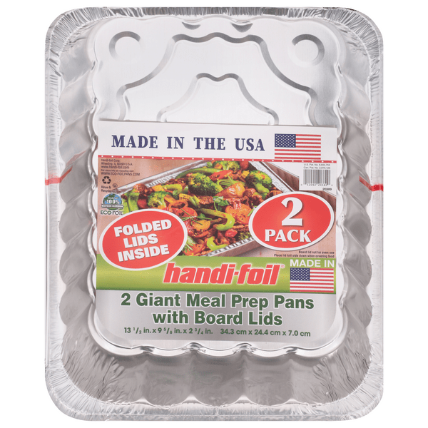 Save on HandiFoil Giant Meal Prep Pans with Board Lids Order Online