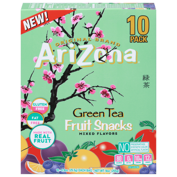 Save on AriZona Fruit Snacks Green Tea Mixed Flavors 10 ct Order